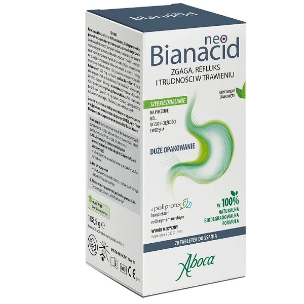 NeoBianacid, Nadkwaśność i refluks, 70 tabletek do ssania