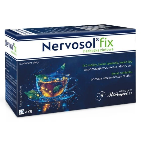 Nervosol fix, herbatka ziołowa, 20 saszetek