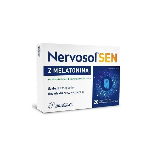 Nervosol Sen z melatoniną, 20 tabletek