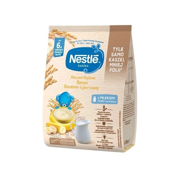 Nestle, kaszka mleczno-ryżowa, banan, po 6 miesiącu, 230g
