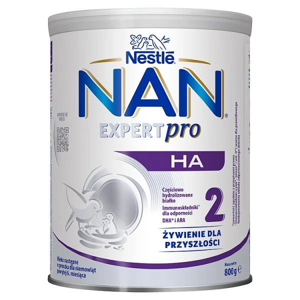 Nestle Nan Expert Pro HA 2, mleko modyfikowane, dla niemowląt po 6 miesiącu życia, 800g