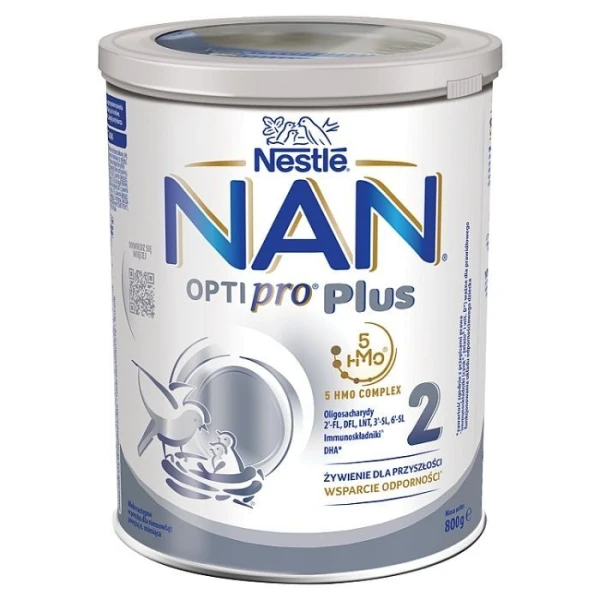 Nestle Nan Optipro Plus 2 HM-O5, mleko modyfikowane, po 6 miesiącu życia, 800g