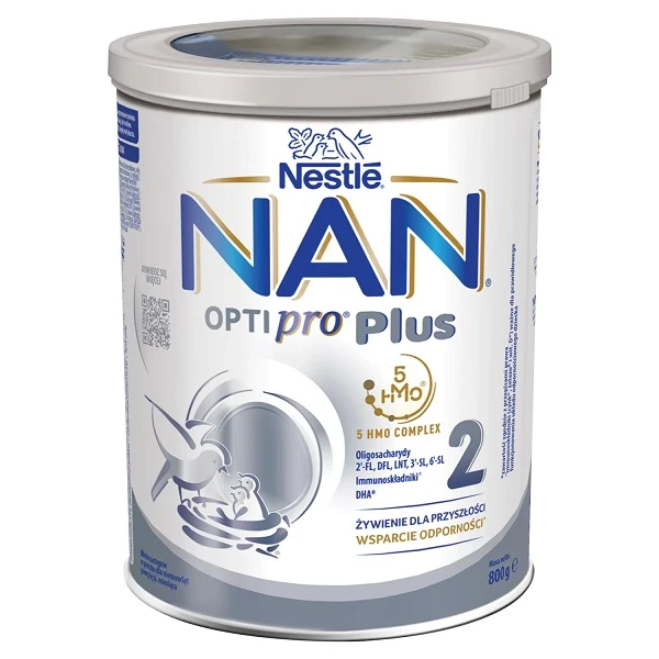 Nestle Nan Optipro Plus 2 HM-O5, mleko modyfikowane, po 6 miesiącu życia, 800g
