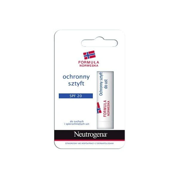 Neutrogena Formuła Norweska, ochronny sztyft do suchych i spierzchniętych ust SPF20, 4,8g