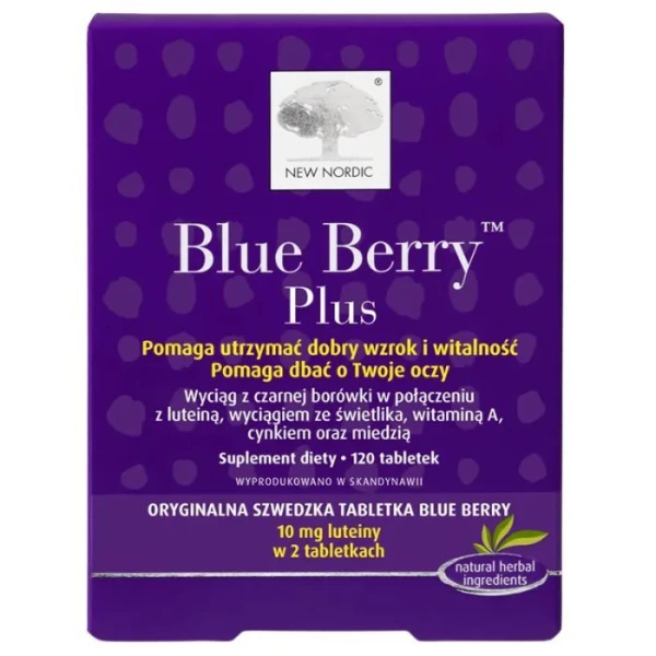 New Nordic Blue Berry Plus, 120 tabletek