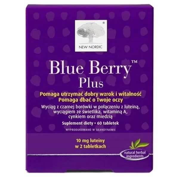 New Nordic Blue Berry Plus, 60 tabletek
