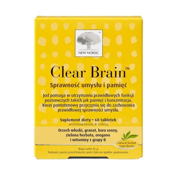 New Nordic, Clear Brain, 60 tabletek