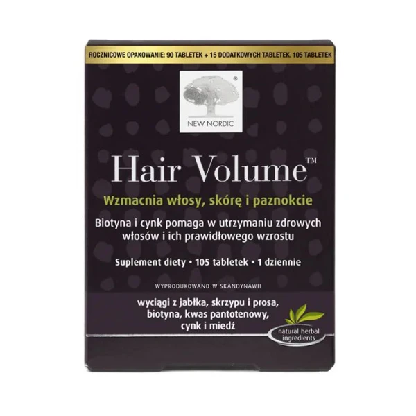 New Nordic Hair Volume, 105 tabletek