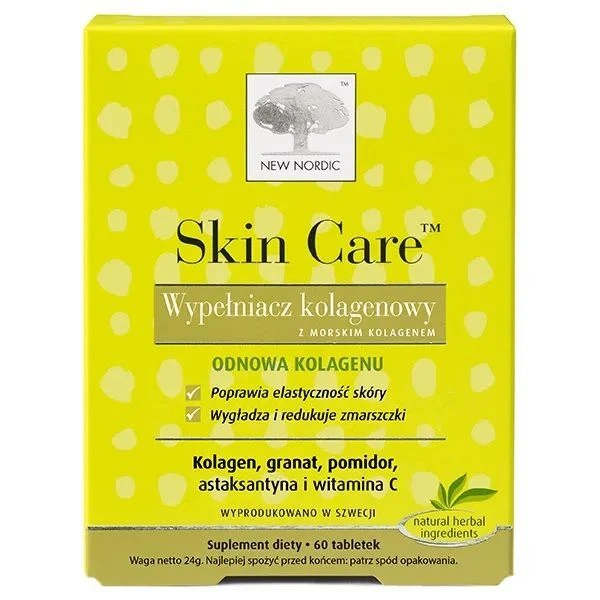New Nordic, Skin Care Wypełniacz Kolagenowy, 60 tabletek