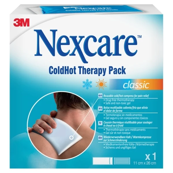 Nexcare ColdHot Classic, zimno-ciepły okład wielokrotnego użytku, 11cmx26cm, 1 sztuka