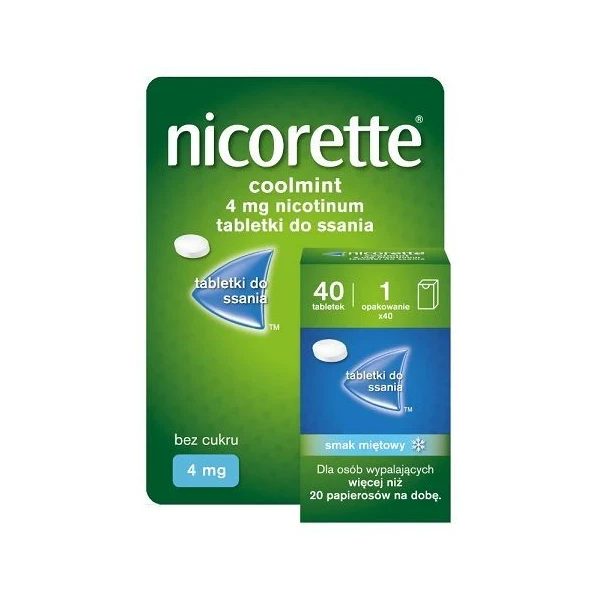 Nicorette Coolmint 4mg, 40 tabletek do ssania