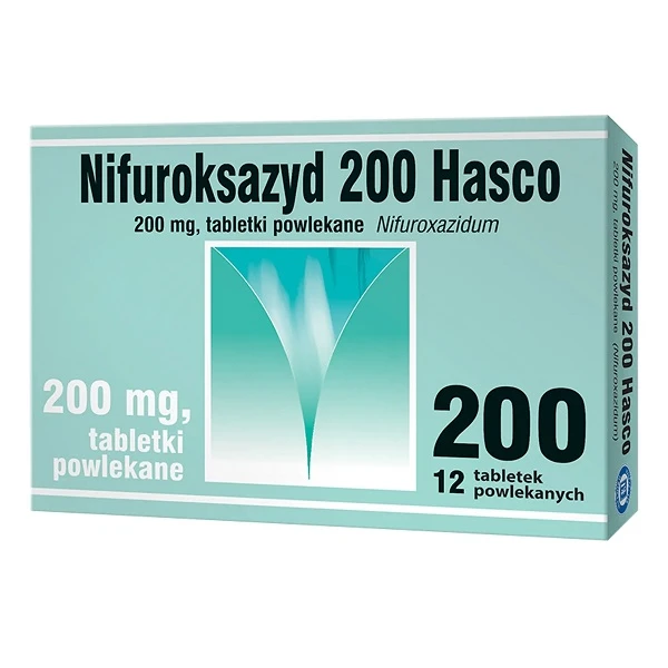 Nifuroksazyd Hasco 200mg, 12 tabletek