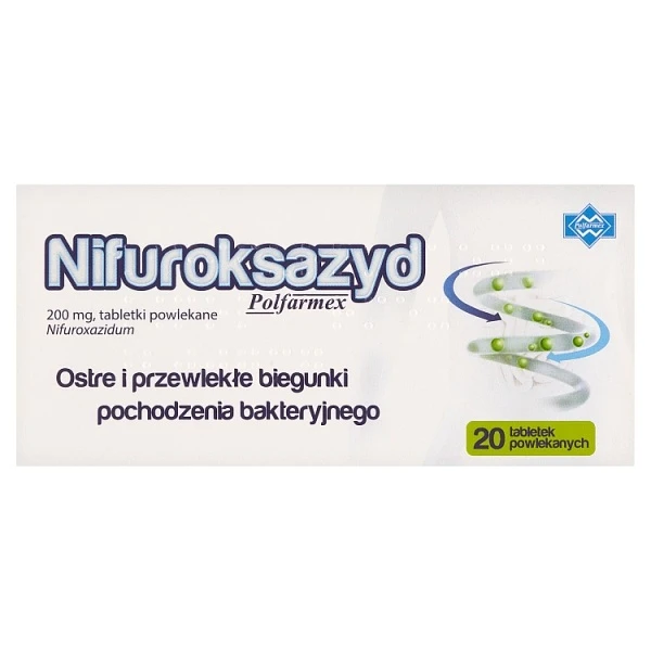Nifuroksazyd Polfarmex 200mg, 20 tabletek
