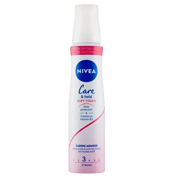 [DATA - 2026-10-30] Nivea Care & Hold Soft Touch, pianka do włosów, 150ml
