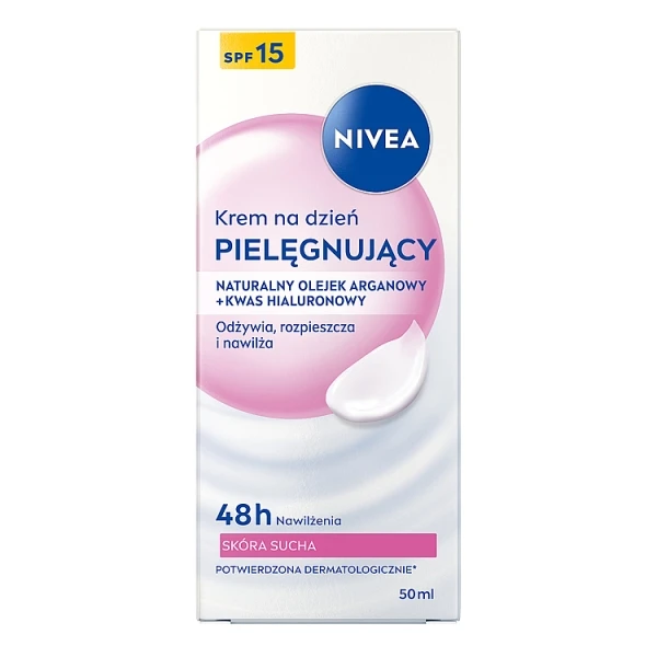 Nivea, pielęgnujący krem na dzień, skóra sucha, SPF 15, 50ml