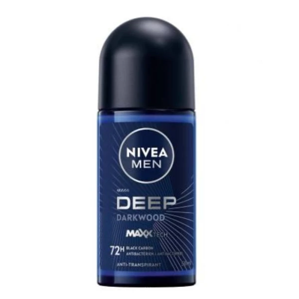 Nivea Men, Deep Darkwood, antyperspirant dla mężczyzn roll-on, 50ml