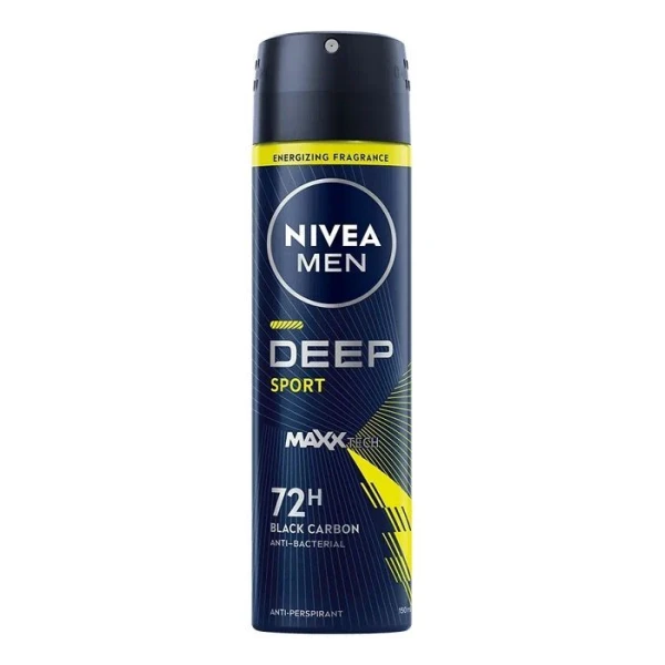 Nivea Men Deep Sport, antyperspirant w sprayu dla mężczyzn, 150ml