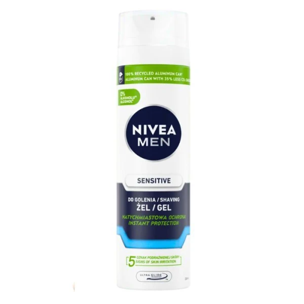 Nivea Men Sensitive, łagodzący żel do golenia, 200ml