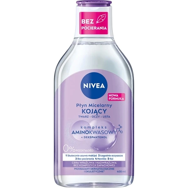 Nivea, kojący płyn micelarny, cera wrażliwa, 400ml