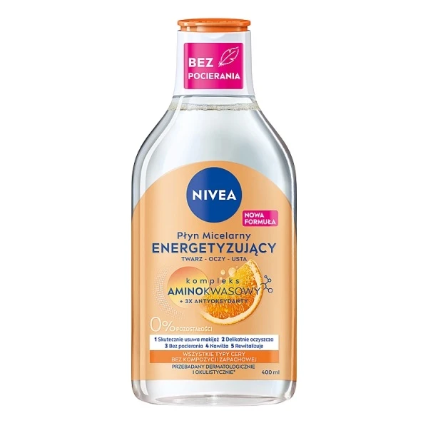 Nivea,energetyzujący płyn micelarny z witaminą C, 400ml