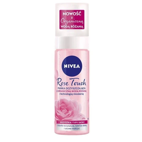 Nivea Rose Touch, oczyszczająca pianka do twarzy, z wodą różaną, 150ml