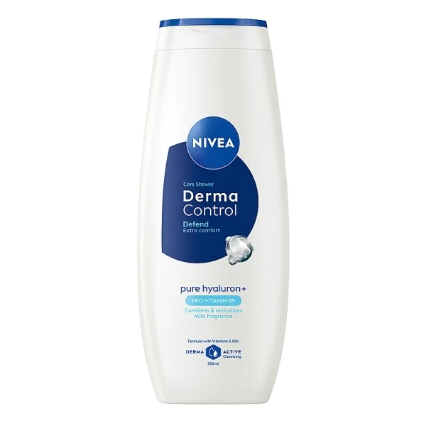 Nivea Women Derma Control Defend, żel pod prysznic, z kwasem hialuronowym i prowitaminą B5, 500ml
