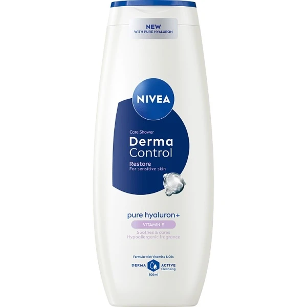 Nivea Women Derma Control Restore, żel pod prysznic, z witaminą E i kwasem hialuronowym, 500ml