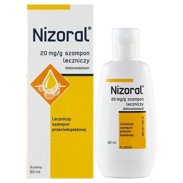Nizoral 20mg/g, szampon przeciwłupieżowy, 60ml IR
