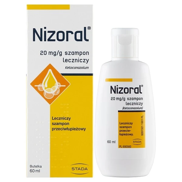 Nizoral 20mg/g, szampon przeciwłupieżowy, 60ml