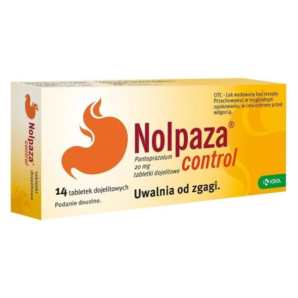 Nolpaza control 20mg, 14 tabletek dojelitowych