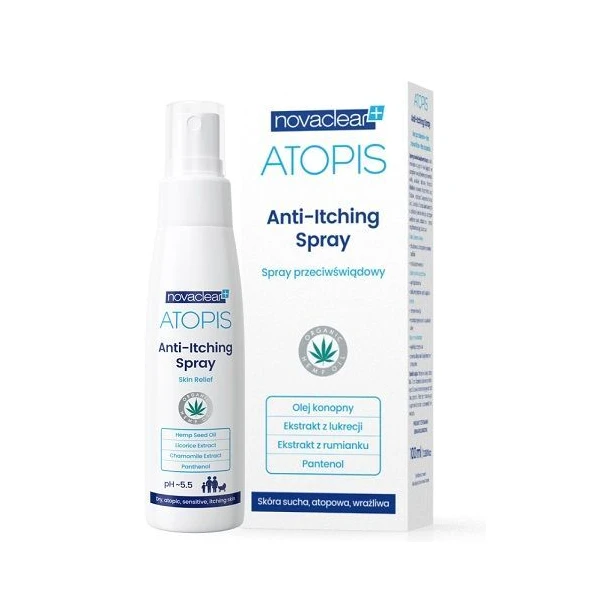 Novaclear Atopis, spray przeciwświądowy, skóra sucha, atopowa i wrażliwa, 100ml