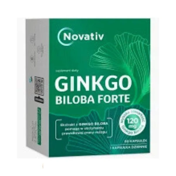 Novativ, Ginko Biloba Forte, 60 kapsułek