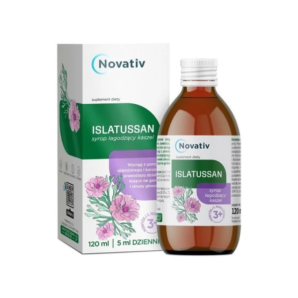 Novativ, Islatussan, syrop, po 3 roku życia, 120ml