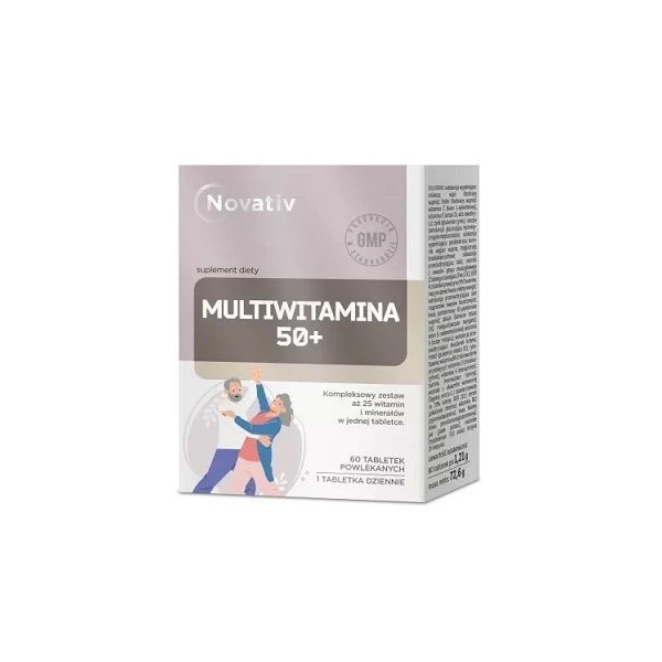 Novativ, Multiwitamina 50+, 60 tabletek