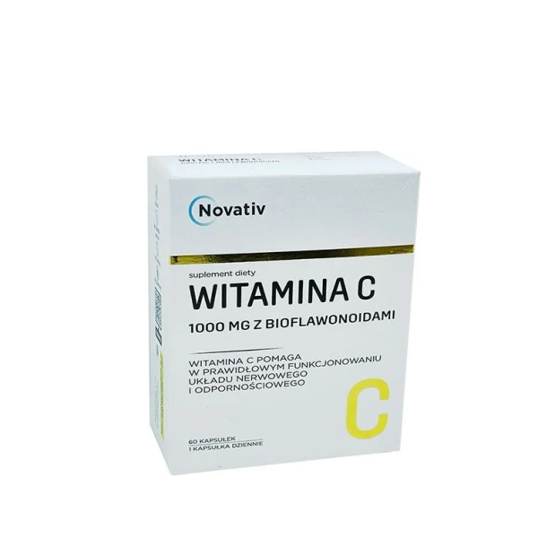 Novativ, Witamina C 1000mg z bioflawonoidami, 60 kapsułek