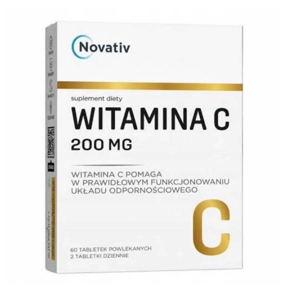 Novativ, Witamina C 200mg, 60 tabletek