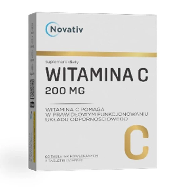 Novativ, Witamina C 200mg, 60 tabletek