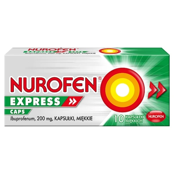 Nurofen Express Caps 200mg, 10 kapsułek