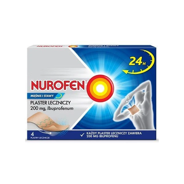 Nurofen Mięśnie i Stawy 200mg, plaster leczniczy, 4 sztuki