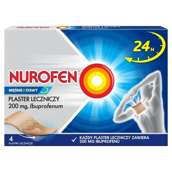Nurofen Mięśnie i Stawy 200mg, plaster leczniczy, 4 sztuki