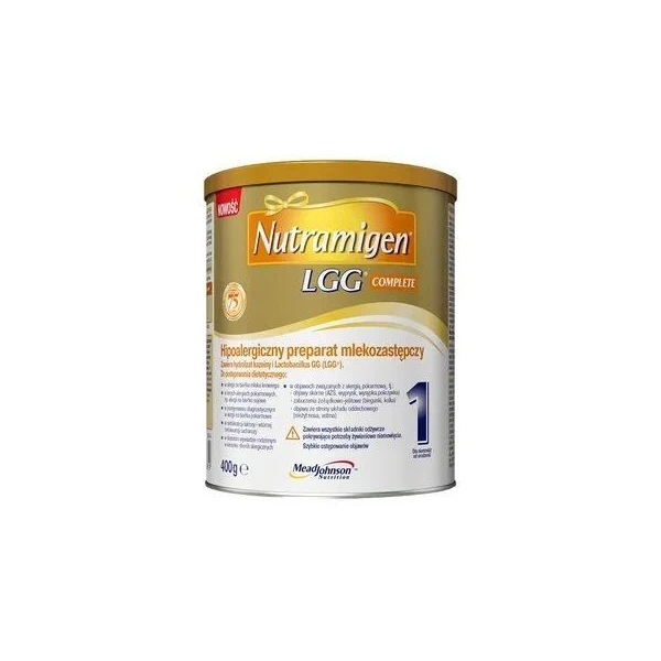 [DATA - 2026-09-01] Nutramigen 1 LGG Complete, hipoalergiczny preparat mlekozastępczy, od urodzenia, 400g