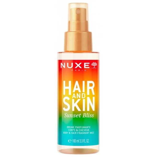 Nuxe Hair and Skin Sunset Bliss, mgiełka zapachowa do włosów i ciała, kokos, wanilia, gardenia, 100ml