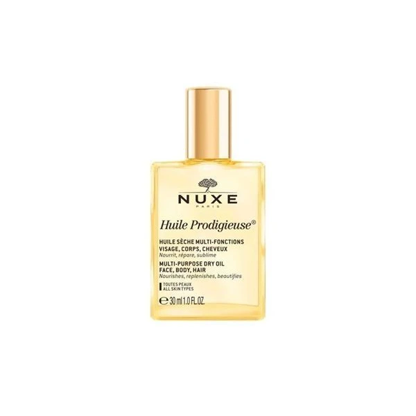 Nuxe Huile Prodigieuse, suchy olejek do pielęgnacji ciała, twarzy i włosów, 30ml