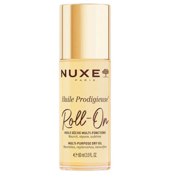 Nuxe Huile Prodigieuse, suchy olejek do pielęgnacji ciała, twarzy i włosów, roll-on, 60ml