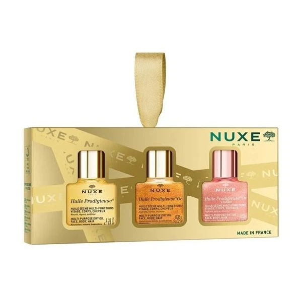 Nuxe Huile Prodigieuse, suchy olejek pielęgnacyjny, 10ml + Prodigieuse Or, suchy olejek, 10ml + Prodigieuse Or Florale, suchy olejek, 10ml
