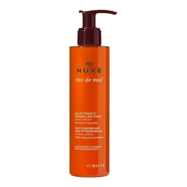 Nuxe Reve de Miel, żel do oczyszczania i demakijażu twarzy, 200ml