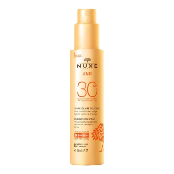 Nuxe Sun, mleczko do opalania do twarzy i ciała, spray, SPF 30, 150ml