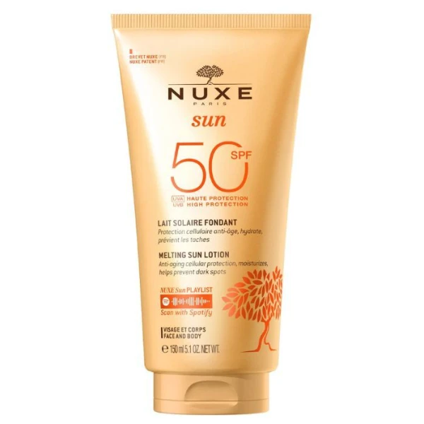 Nuxe Sun, mleczko do opalania twarzy i ciała, SPF 50, 150ml