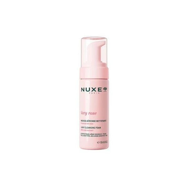 Nuxe Very Rose, lekka pianka oczyszczająca do twarzy, 150ml