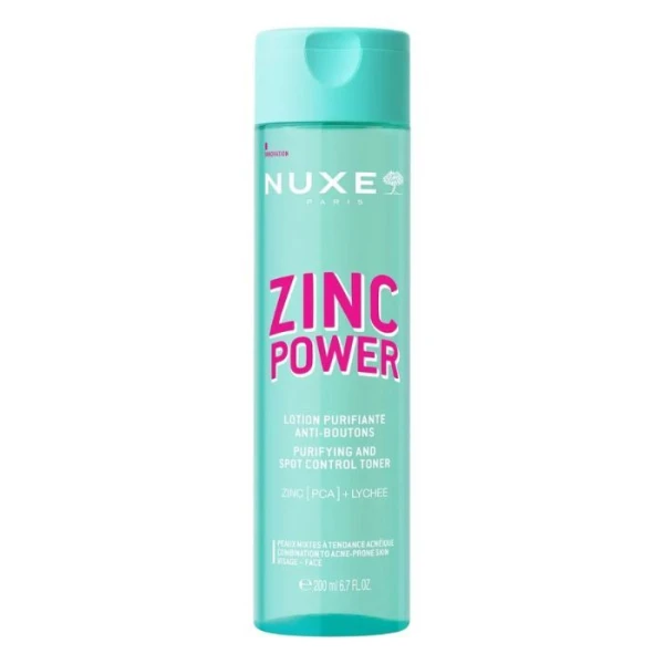 Nuxe Zinc Power, oczyszczający tonik zwalczający wypryski, 200ml